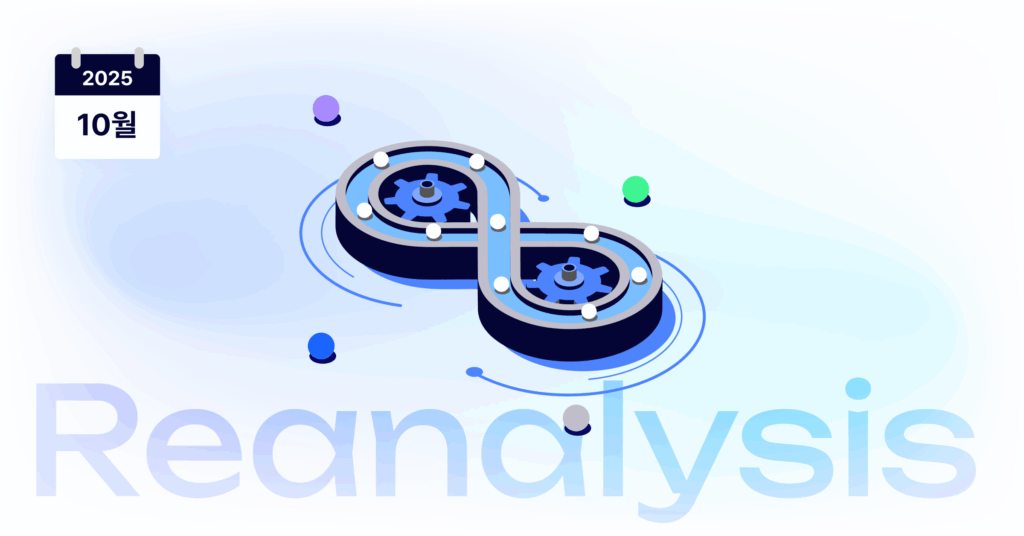 Introduction to 3billion reanalysis service for October 2025, showing a reanalysis process icon.